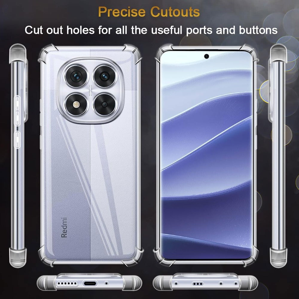 For Xiaomi Redmi Note 14 /Pro/Plus Case, Clear Silicone Gel Phone Cover Poco X7-