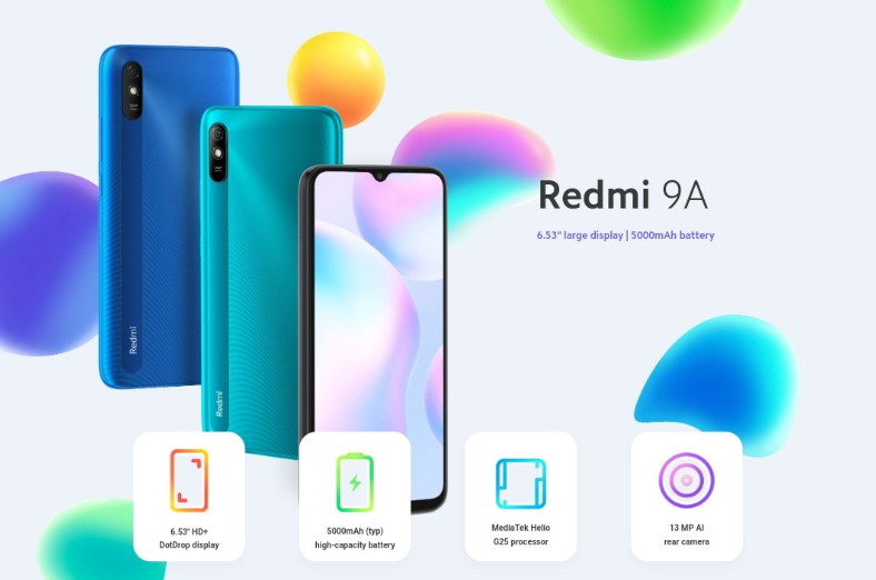 【Pre-Owned】Xiaomi Redmi 9A 6.53" Display 64GB 4G LTE Cell Phone INT. Version