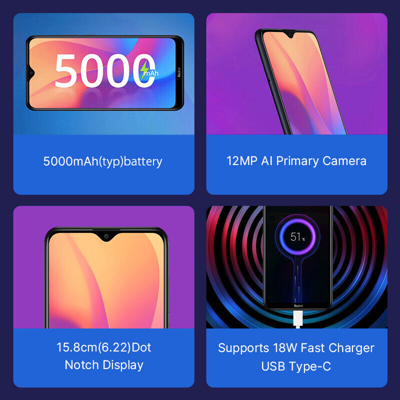 【Pre-Owned】Xiaomi Redmi 8A 32GB 64GB 4G LTE Unlocked Android Global Smartphone