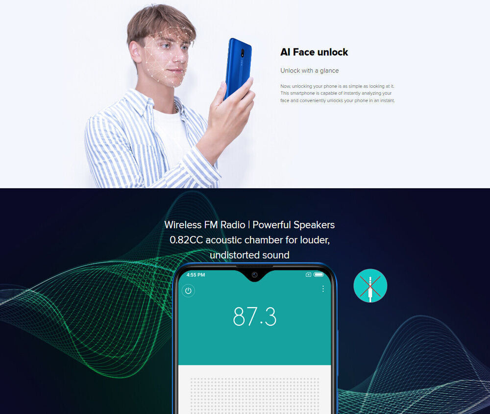 【Pre-Owned】Xiaomi Redmi 8A 32GB 64GB 4G LTE Unlocked Android Global Smartphone