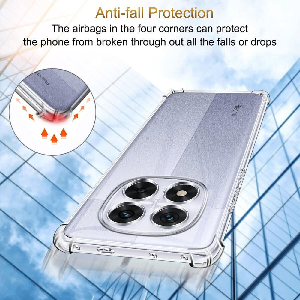 For Xiaomi Redmi Note 14 /Pro/Plus Case, Clear Silicone Gel Phone Cover Poco X7-
