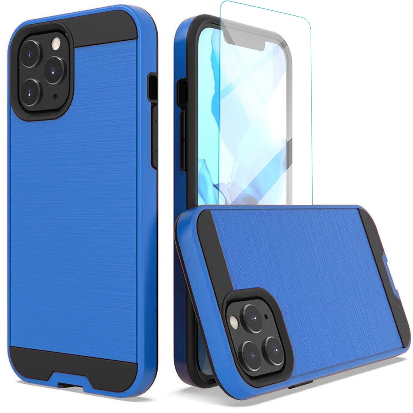 For iPhone 11 Pro Max/11/11 Pro Case Phone Cover Shockproof + Screen Protector