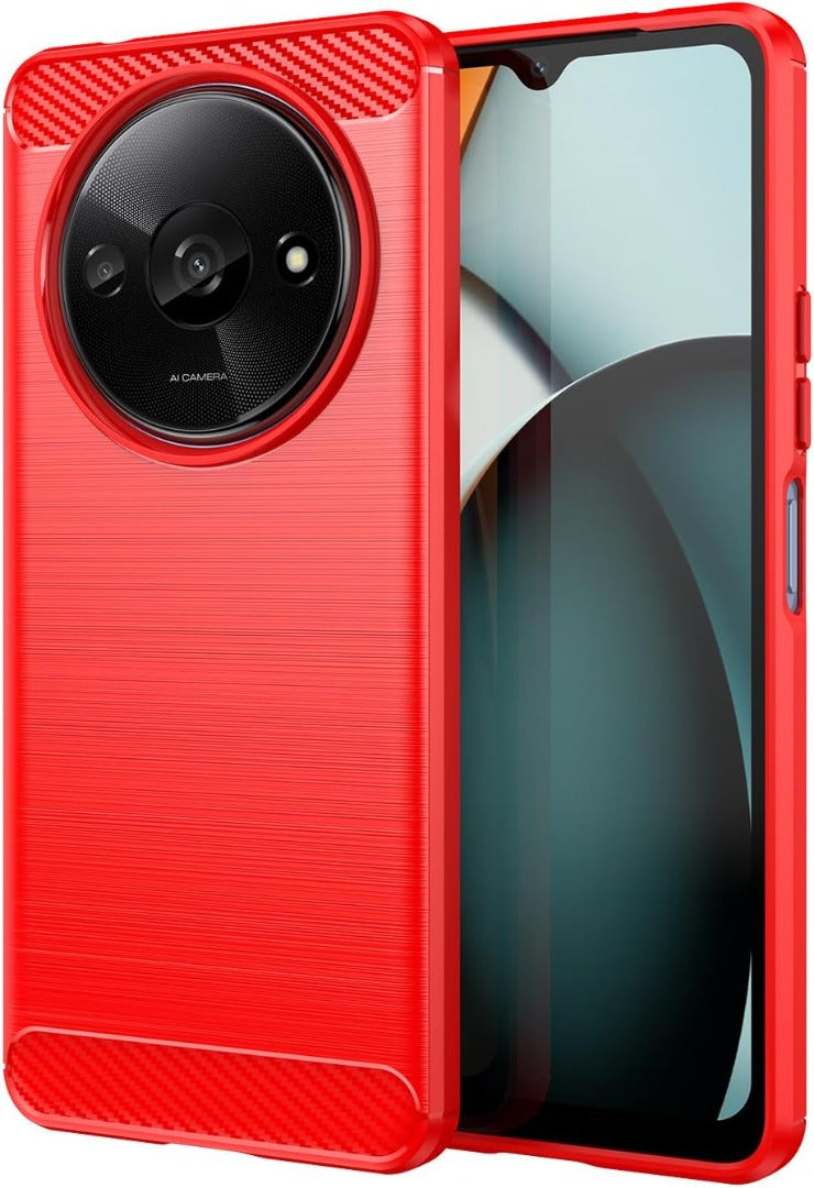 Case For Xiaomi Redmi A3 (2024), Silicone Carbon Fibre Shockproof Phone Cover