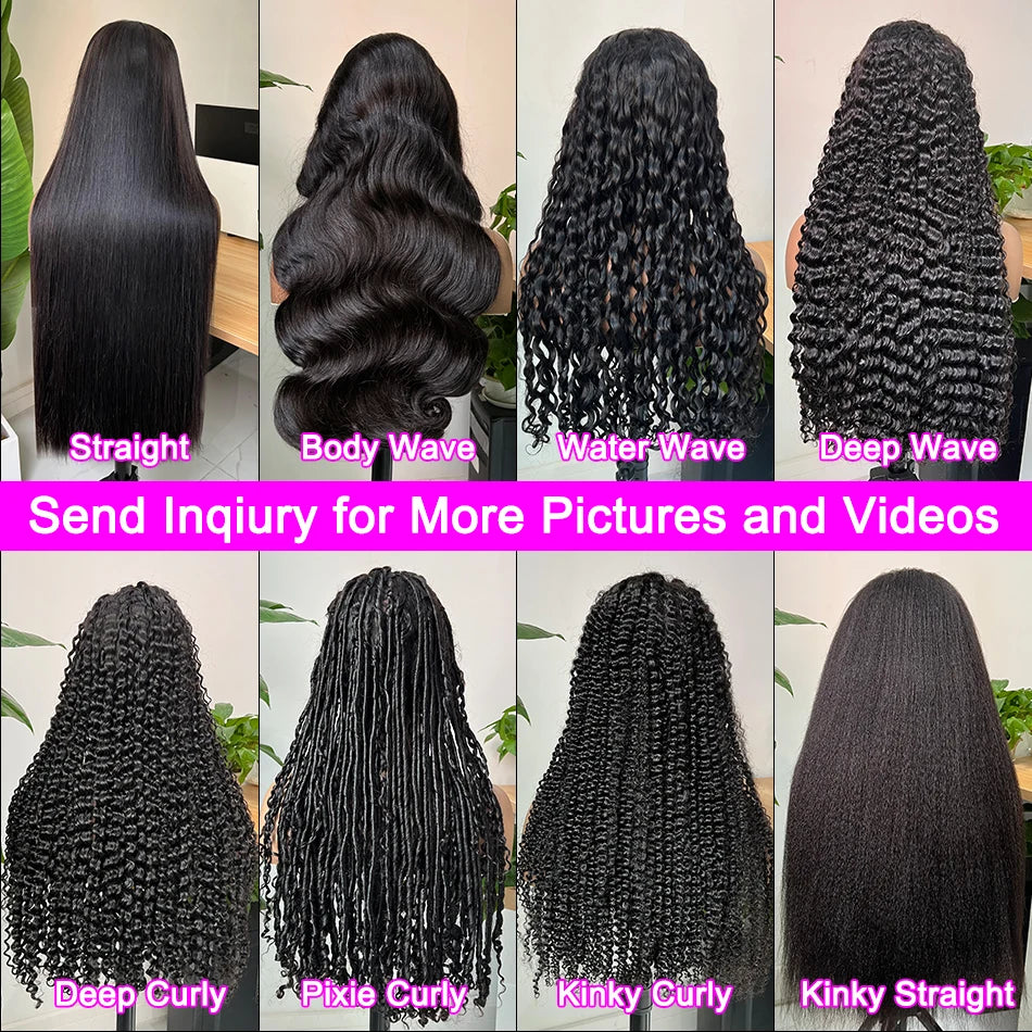 30 40 Inch 13x6 Raw Virgin Brazilian Hair HD Lace Frontal Wig Pre Plucked 13x4 Transparent Lace Front Human Hair Deep Wave Wigs