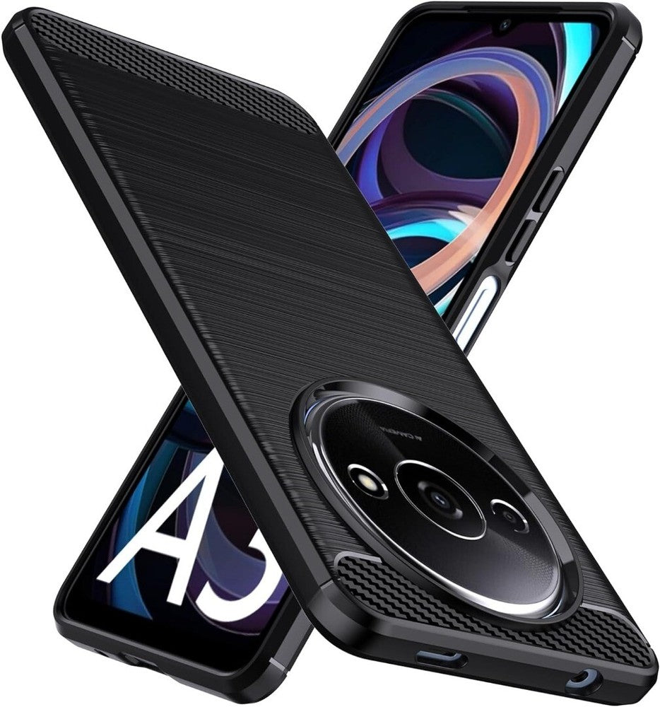 Case For Xiaomi Redmi A3 (2024), Silicone Carbon Fibre Shockproof Phone Cover