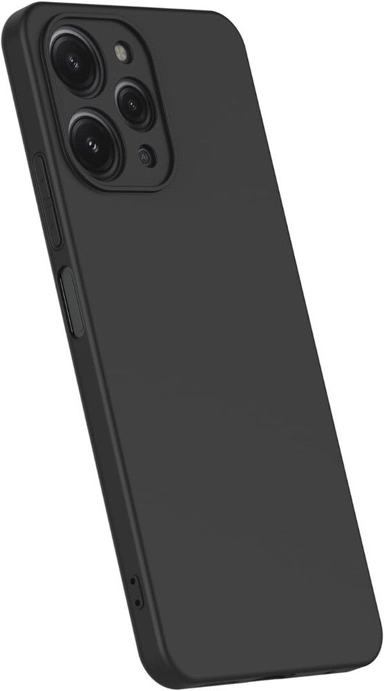 For Xiaomi Redmi 12 4G/5G Case, Black Silicone ARMOUR Shockproof Gel Phone Cover