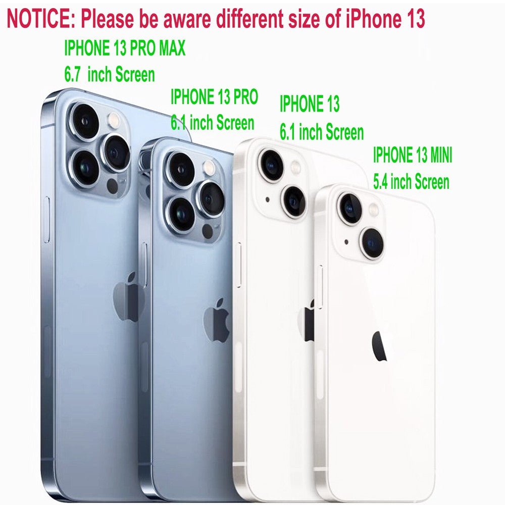 For iPhone 13/13 Pro Max/13 Mini Case Cover Phone Shockproof + Tempered Glass