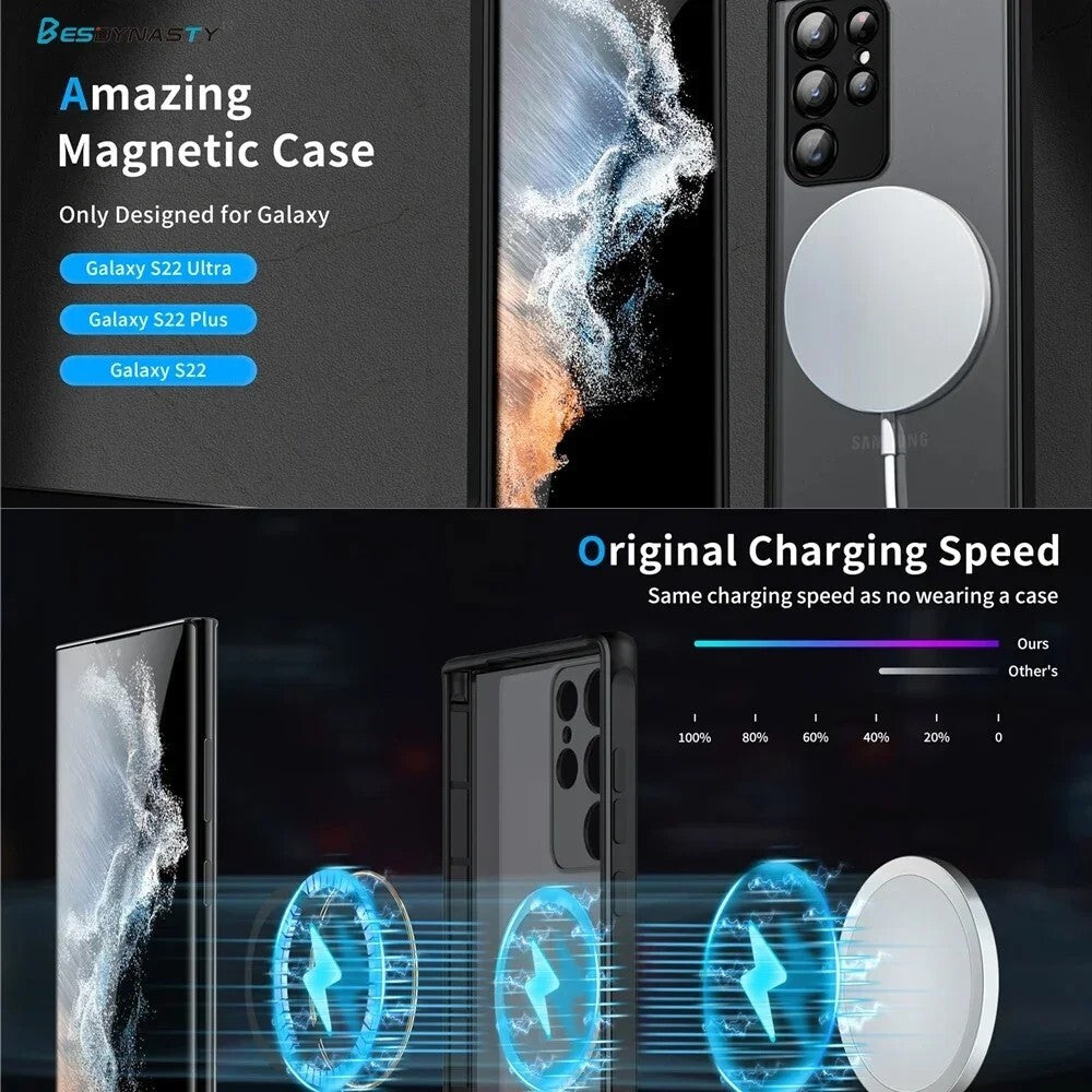 Phone Case For Samsung Galaxy S25 Ultra Plus Magnetic Shockproof Cover