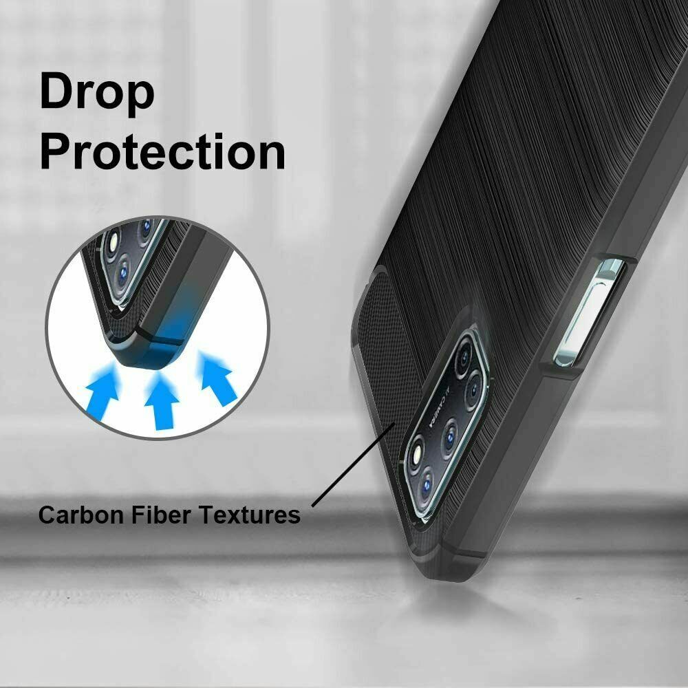 For HONOR MAGIC 6 PRO CARBON FIBRE CASE SHOCKPROOF SLIM HEAVY DUTY PHONE COVER