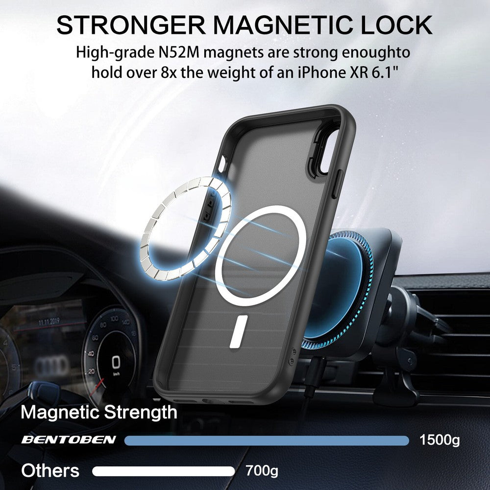 For iPhone XR 6.1" MagSafe Case Shockproof Matte Scratch Magnetic Cover