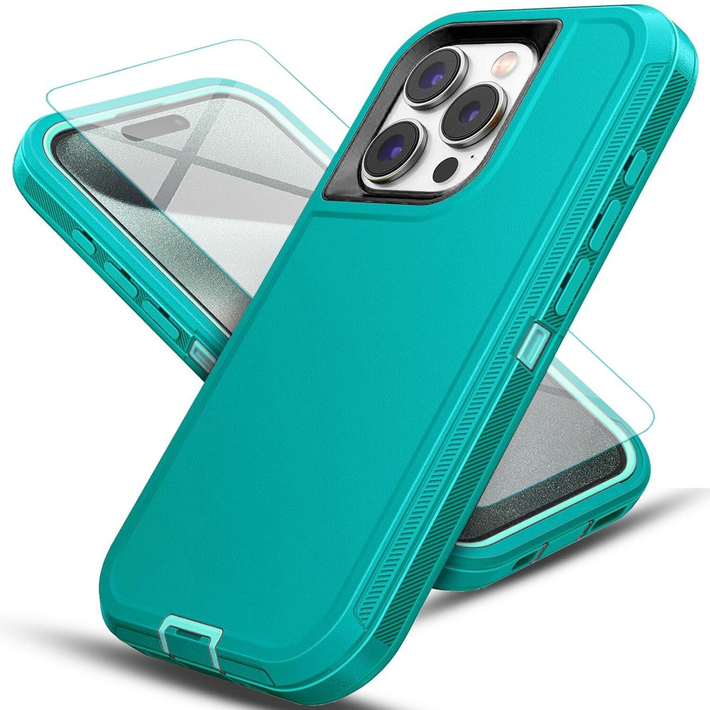 For iPhone 13/13 Pro Max/13 Mini Case Cover Phone Shockproof + Tempered Glass