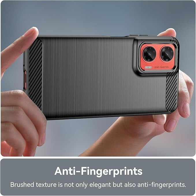 For HONOR X6B CARBON FIBER PHONE BLACK CASE SHOCKPROOF SLIM HEAVY DUTY COVER