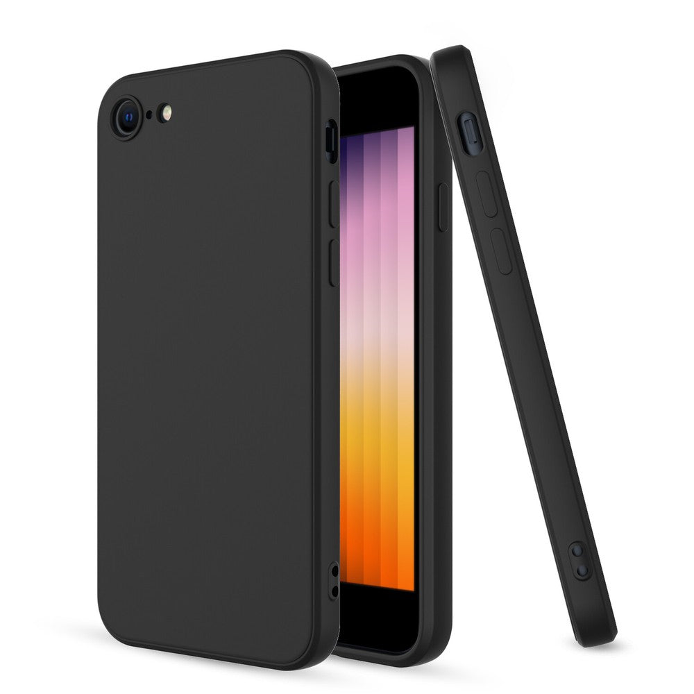 For iPhone 7/8/SE/SE 3 Case Liquid Silicone Shockproof Cover + Tempered Glass US