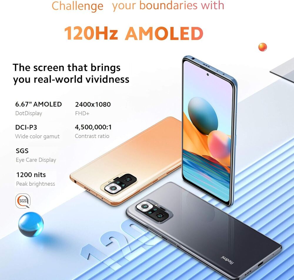 【Pre-Owned】Xiaomi Redmi Note 10 Pro 4G Dual SIM Factory Unlock 128GB Android Global version