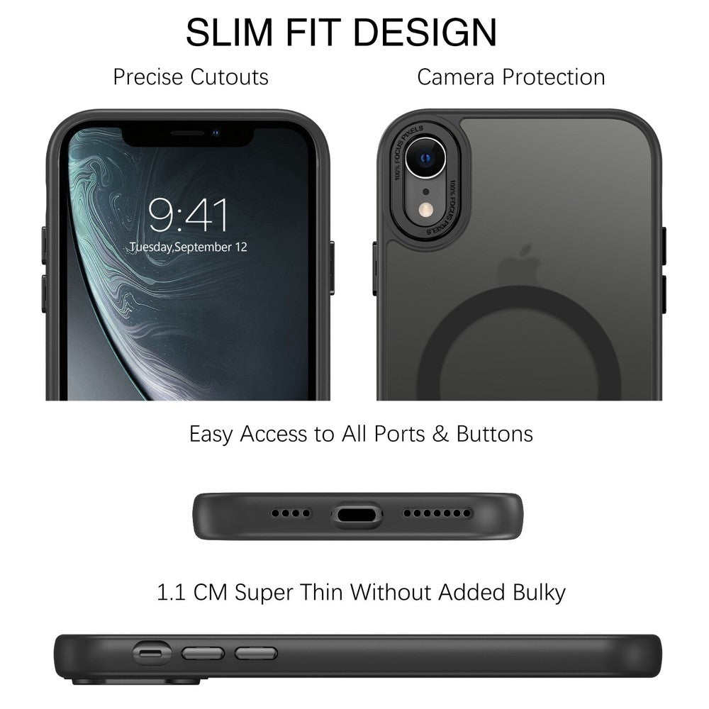For iPhone XR 6.1" MagSafe Case Shockproof Matte Scratch Magnetic Cover