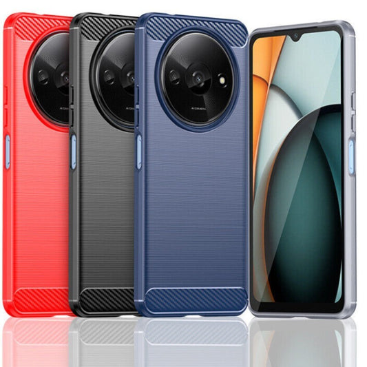 Case For Xiaomi Redmi A3 (2024), Silicone Carbon Fibre Shockproof Phone Cover