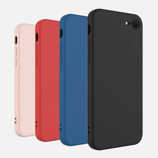 For iPhone 7/8/SE/SE 3 Case Liquid Silicone Shockproof Cover + Tempered Glass US
