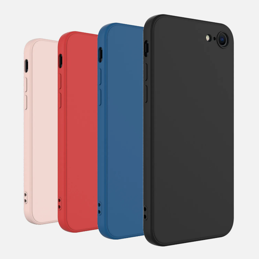For iPhone 7/8/SE/SE 3 Case Liquid Silicone Shockproof Cover + Tempered Glass US