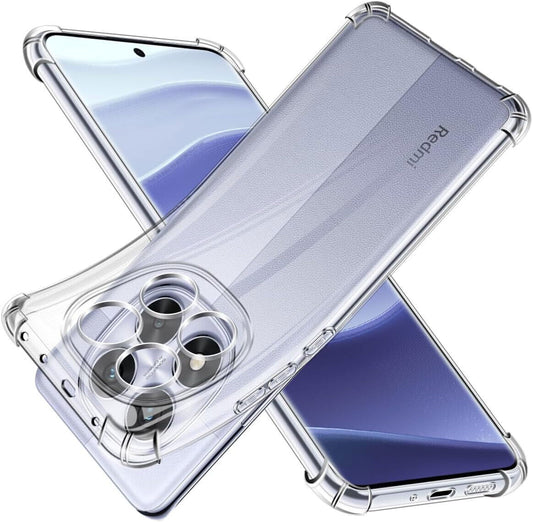 For Xiaomi Redmi Note 14 /Pro/Plus Case, Clear Silicone Gel Phone Cover Poco X7-