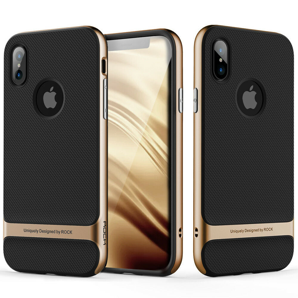 For Apple iPhone XS X Shockproof Phone Case +Tempered Glass Screen Protector
