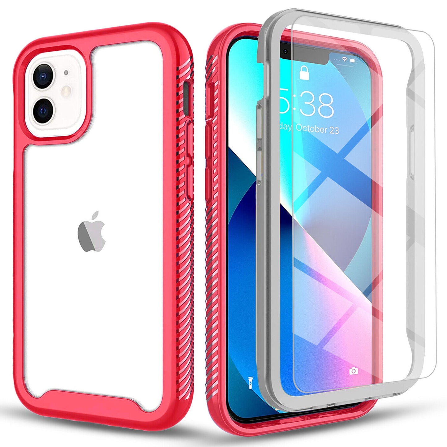 For iPhone 13/13 Pro Max/13 Mini Case Cover Phone Shockproof + Tempered Glass