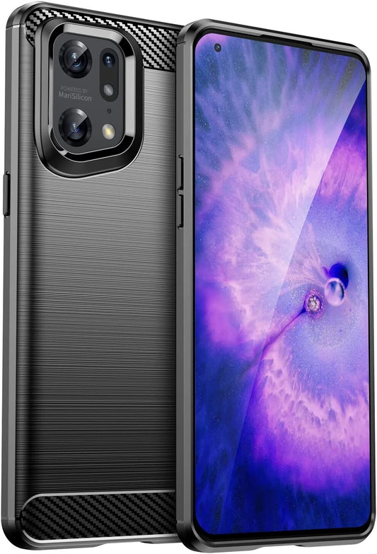 For OPPO FIND X5 CARBON FIBRE CASE SHOCKPROOF SLIM HEAVY DUTY BLACK PHONE COVER