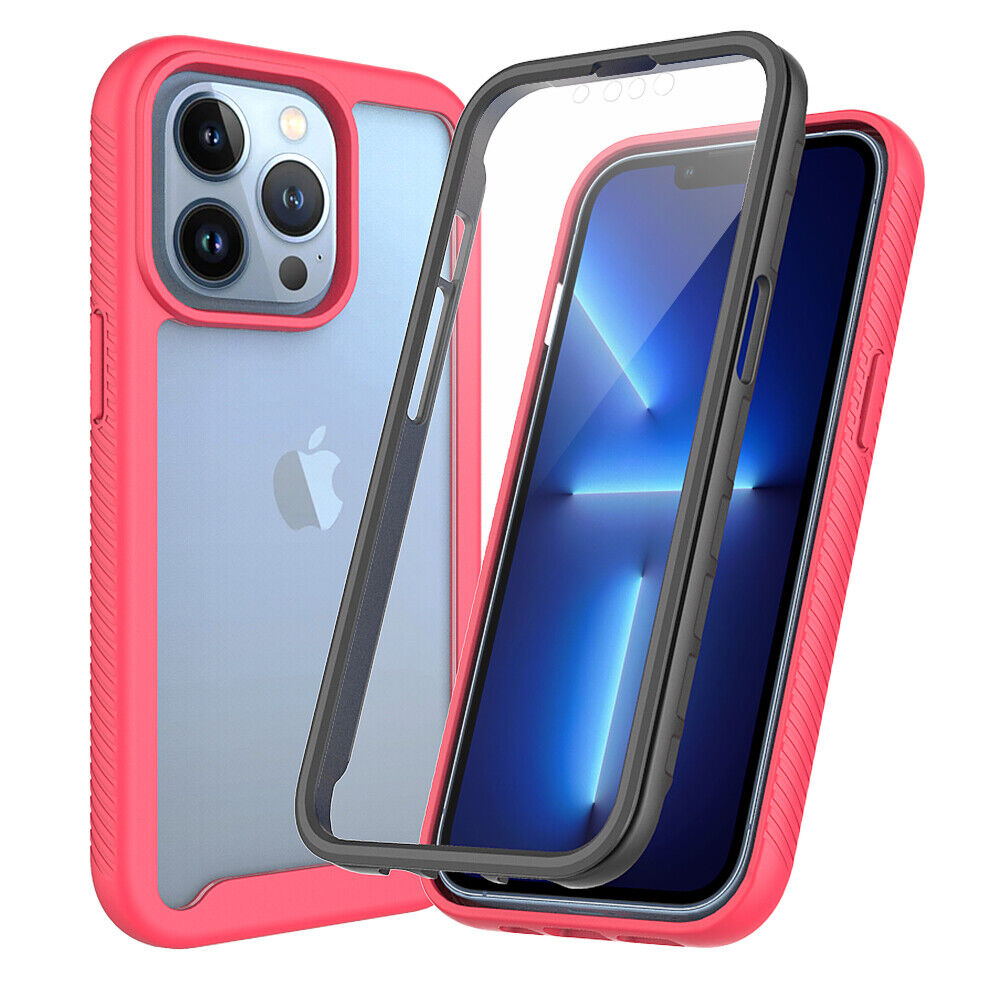 For iPhone 16e 16 15 Pro Max Full Body Rugged Phone Case with Screen Protector