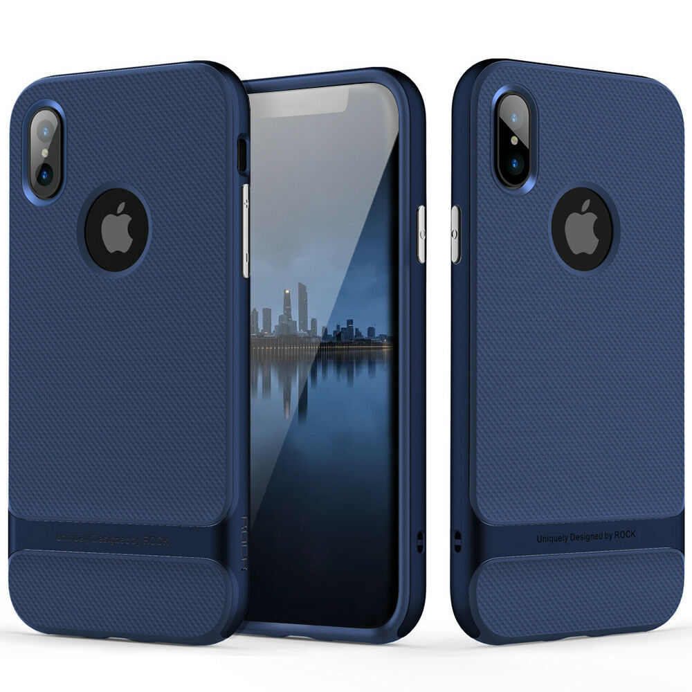 For Apple iPhone XS X Shockproof Phone Case +Tempered Glass Screen Protector