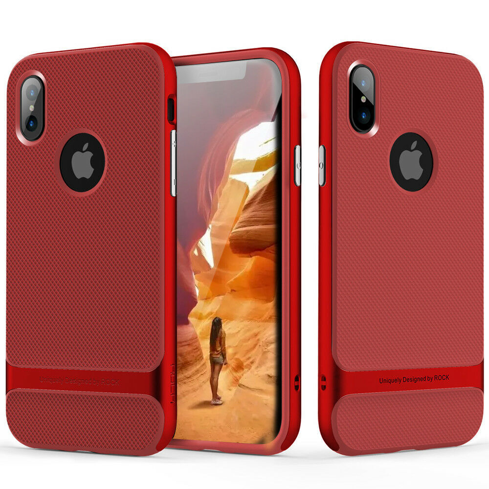 For Apple iPhone XS X Shockproof Phone Case +Tempered Glass Screen Protector
