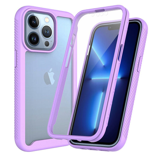For iPhone 16e 16 15 Pro Max Full Body Rugged Phone Case with Screen Protector