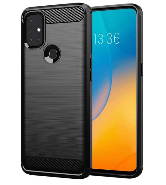 For OPPO A53 CARBON FIBRE CASE SHOCKPROOF SLIM HEAVY DUTY BLACK PHONE COVER A 53